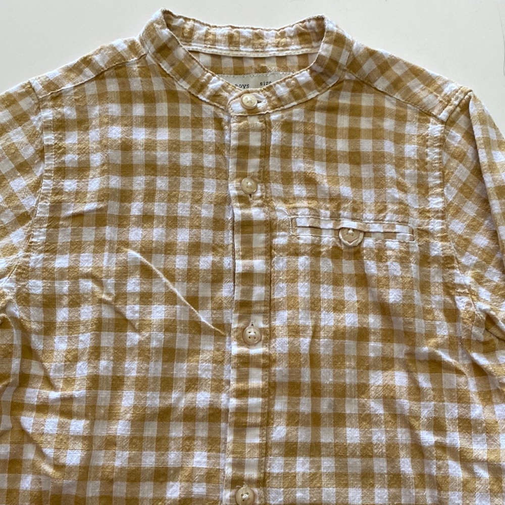 Zara boys cotton button down shirt